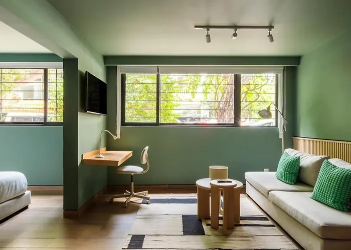 Apartamento Hom Tonala - Bright 1 Bedroom With Pool In México DF